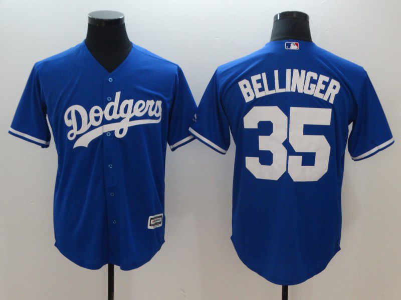 Men Los Angeles Dodgers 35 Bellinger Blue Game MLB Jerseys